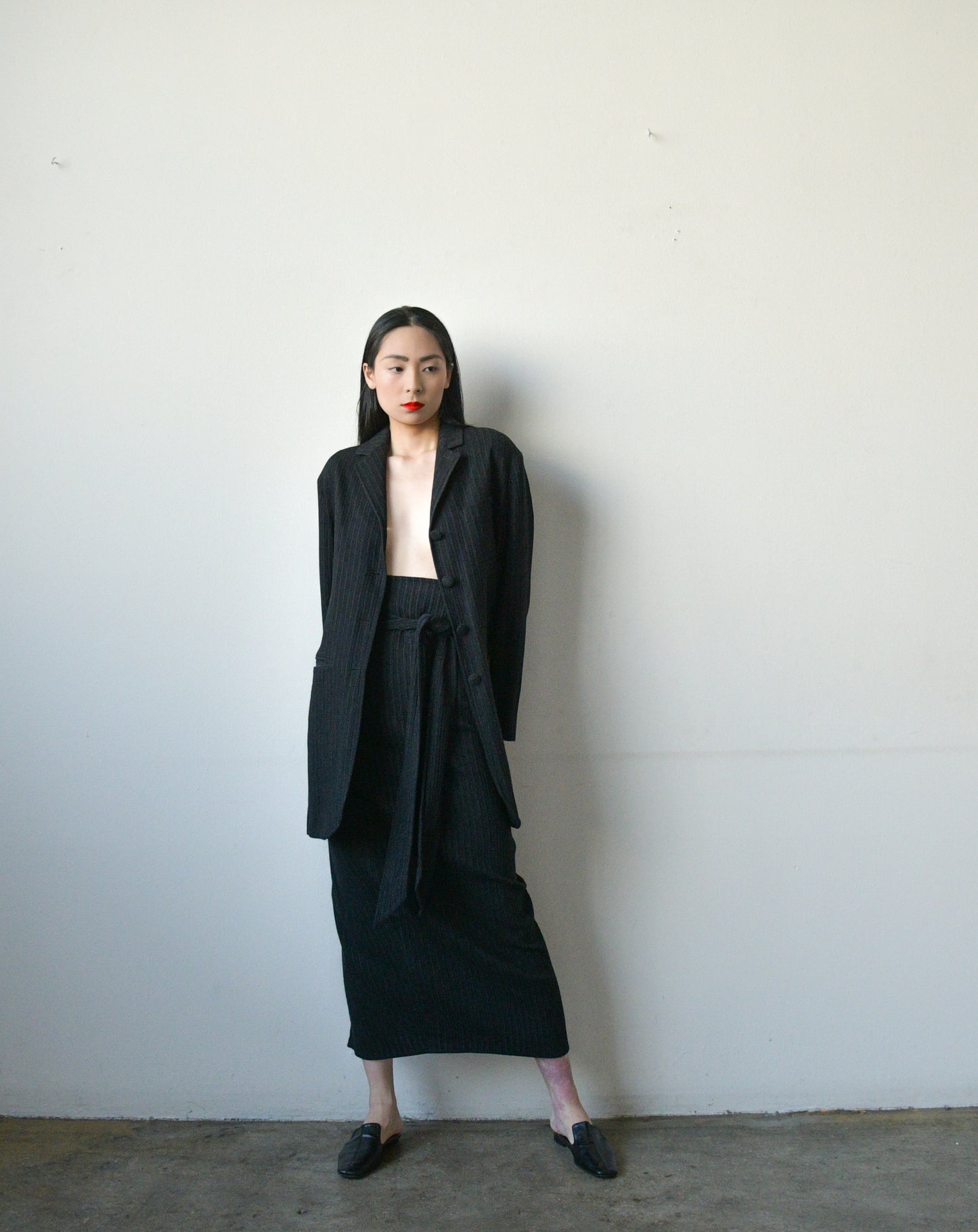 romeo gigli wrap skirt suit