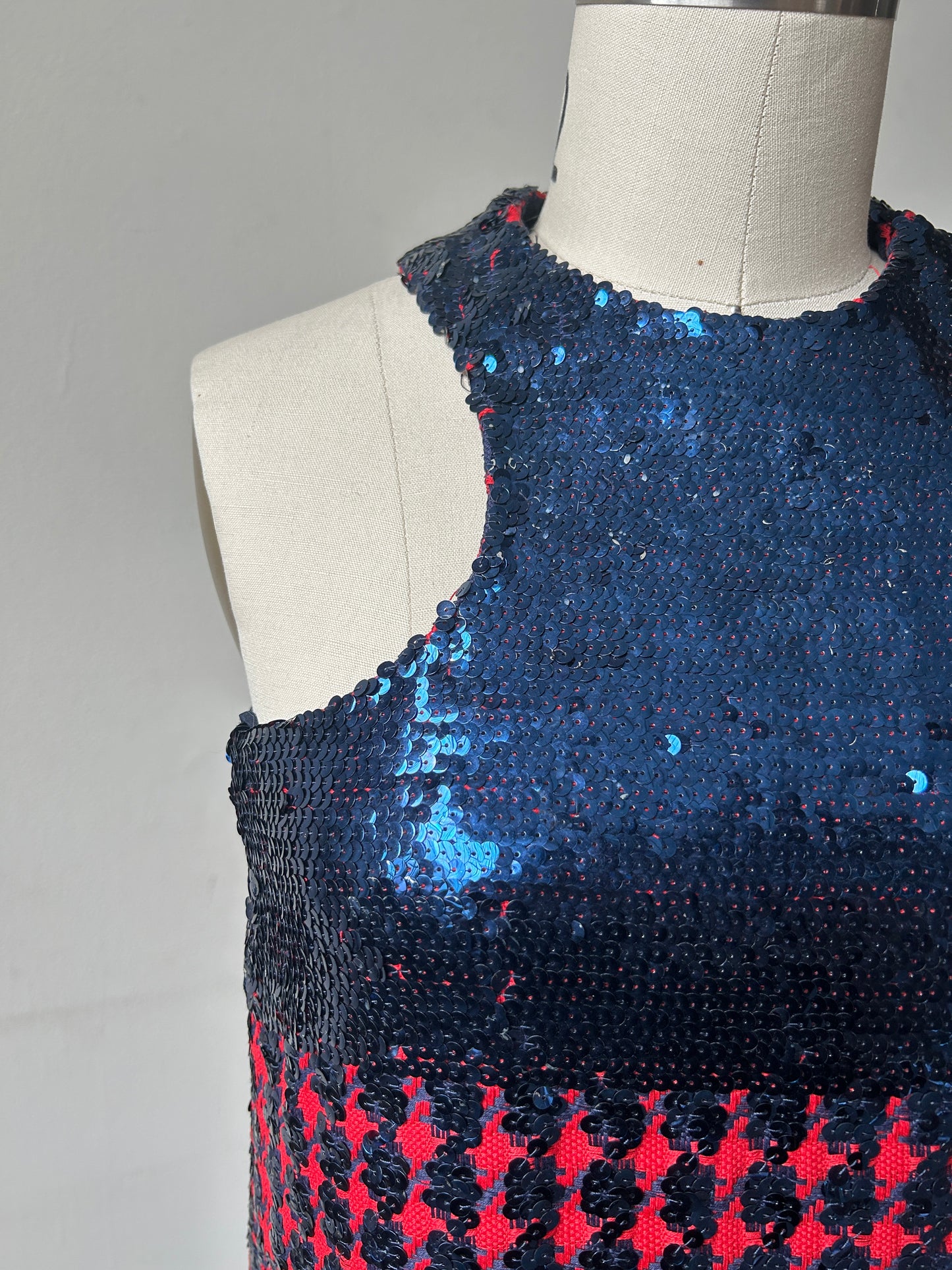 geoffrey beene 1960s sequin column dress
