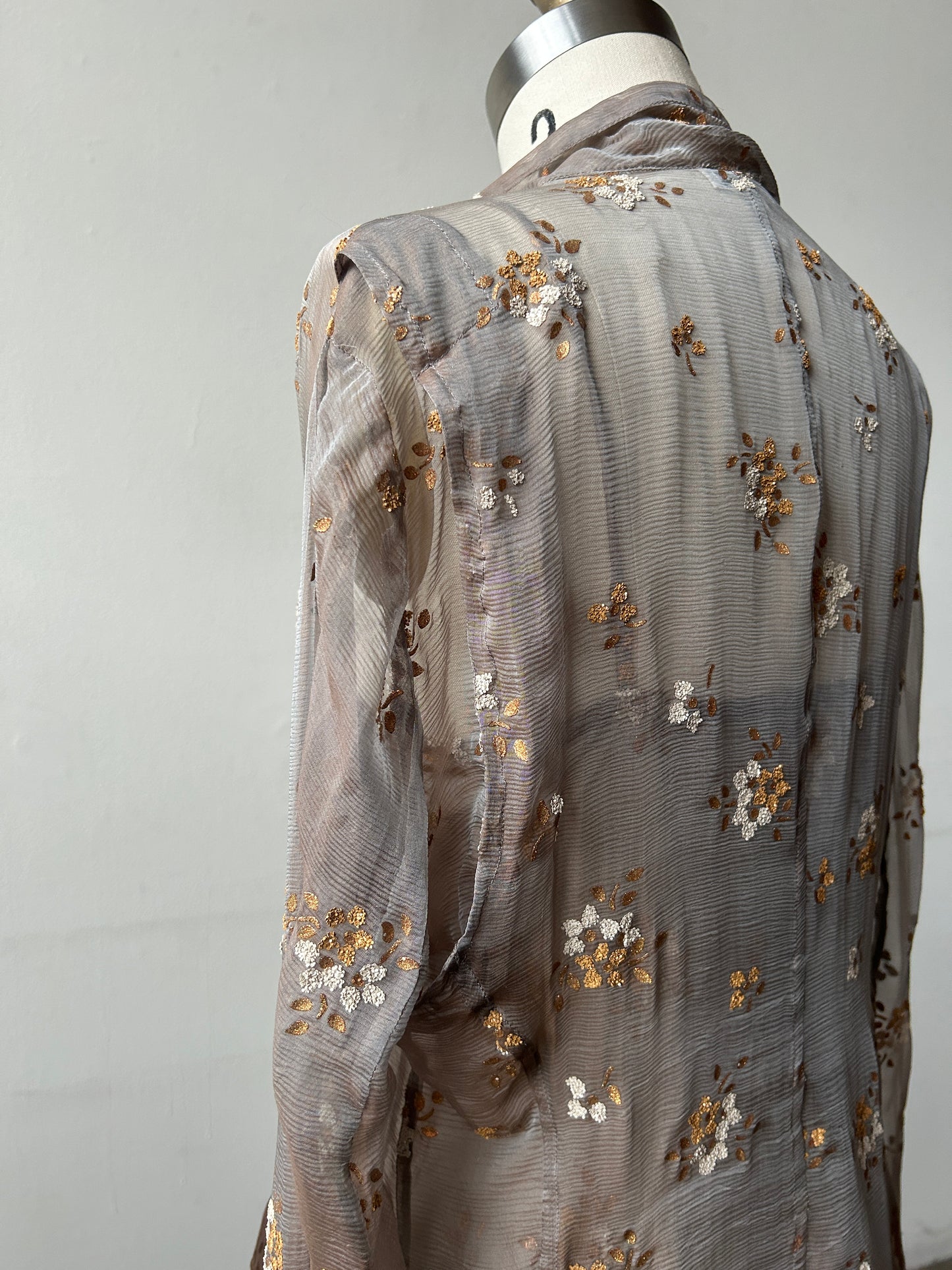 dries van noten ss 1997 silk floral embellished bias cut dress and jacket