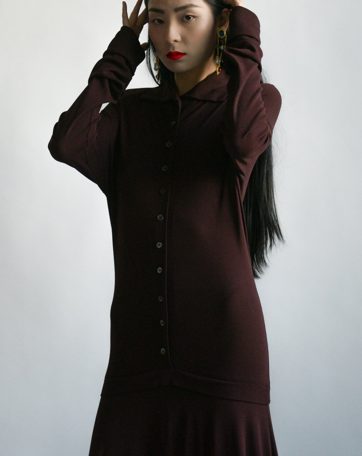 romeo gigli dropwaist jersey dress
