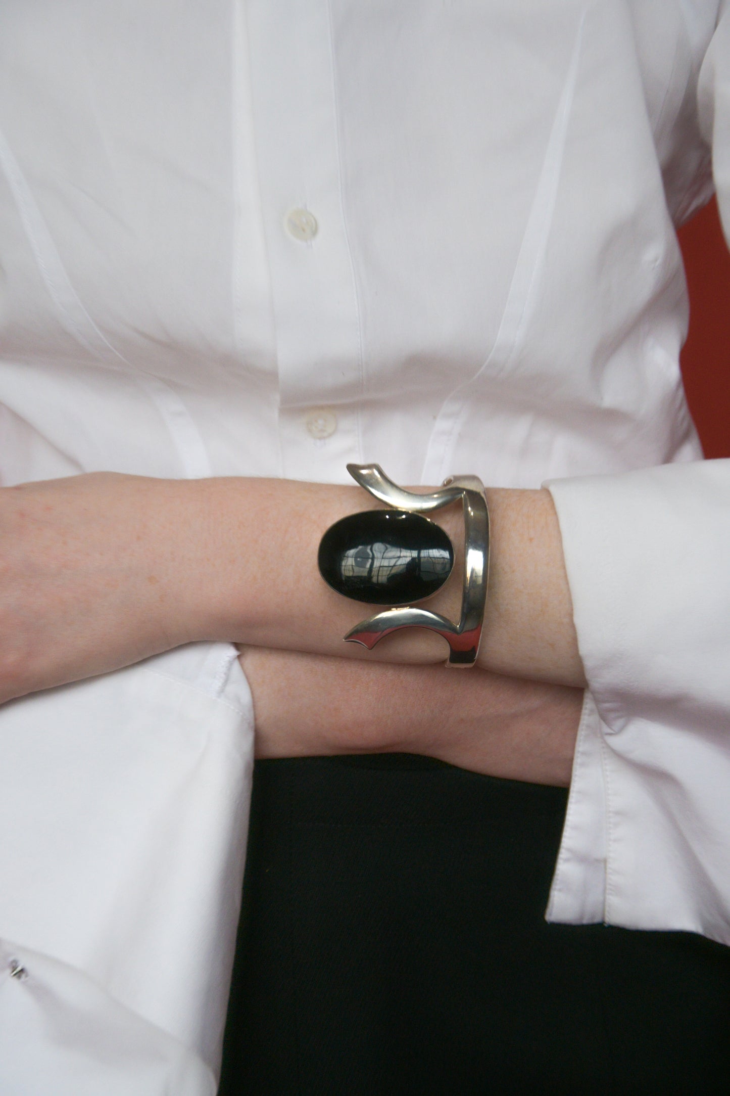 sterling silver onyx bracelet