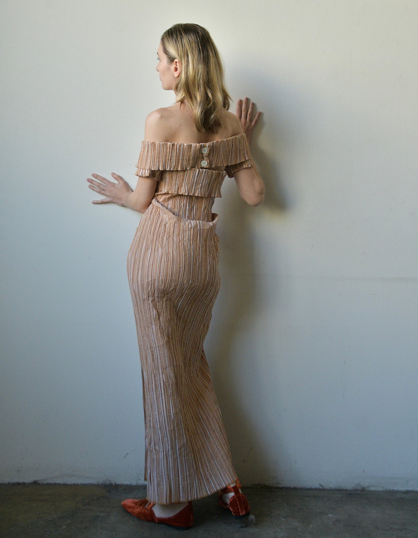 romeo gigli ss 1994 plisse dress