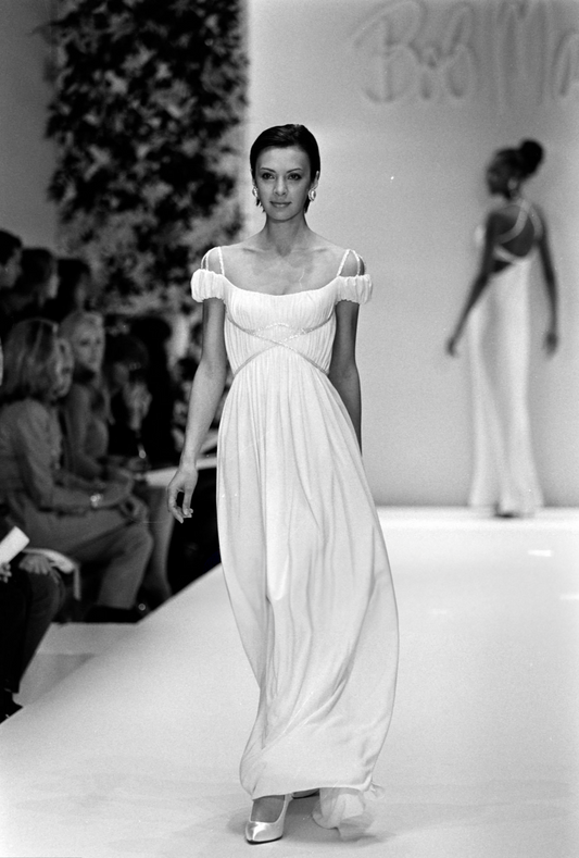 bob mackie spring 1998 beaded empire waist dress
