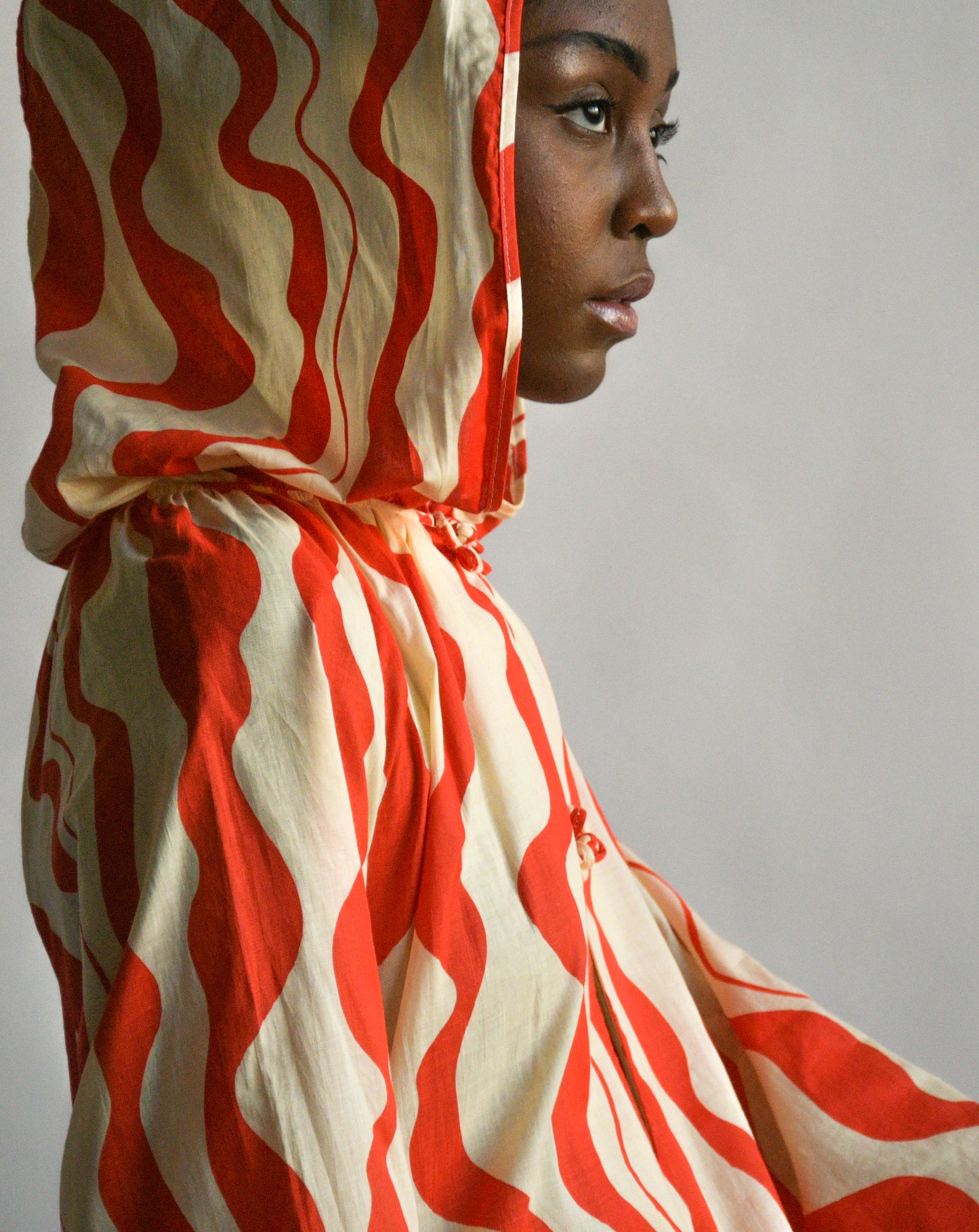 givenchy 1970s hooded print caftan