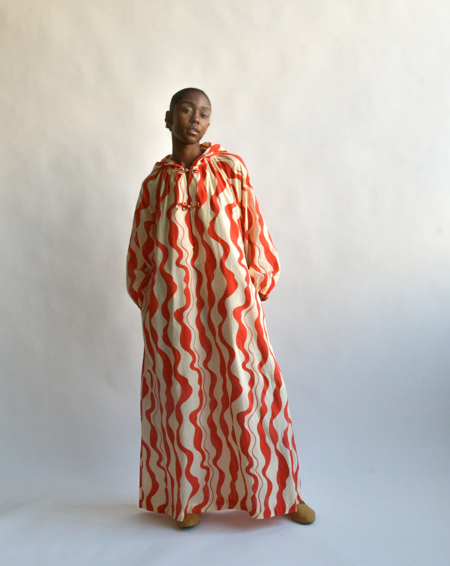 givenchy 1970s hooded print caftan