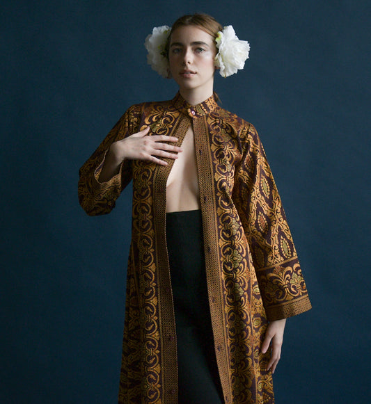 woven tapestry coat