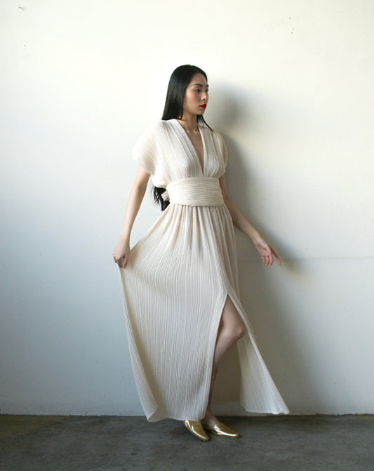 1978 halston plisse grecian dress