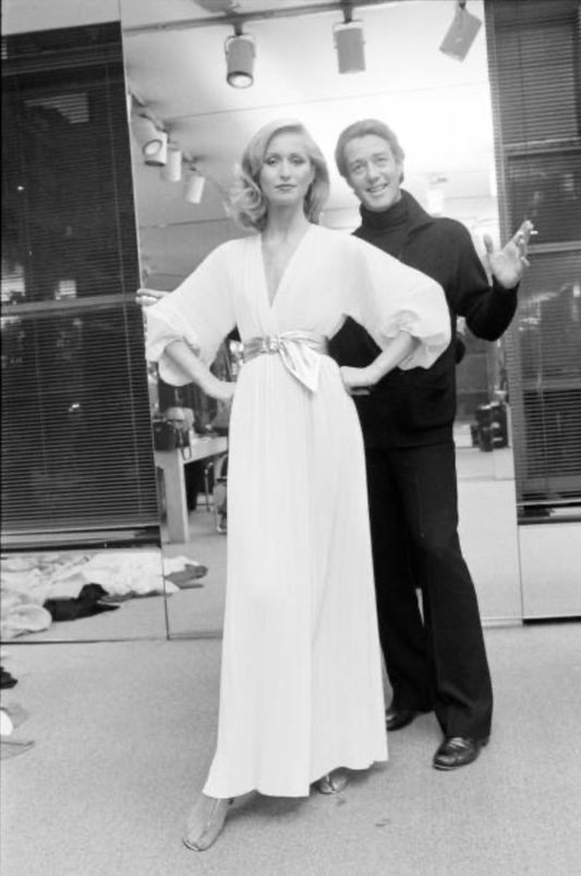 1978 halston plisse grecian dress