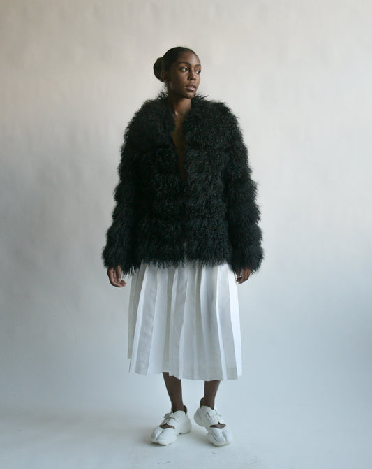 black mongolian lamb coat