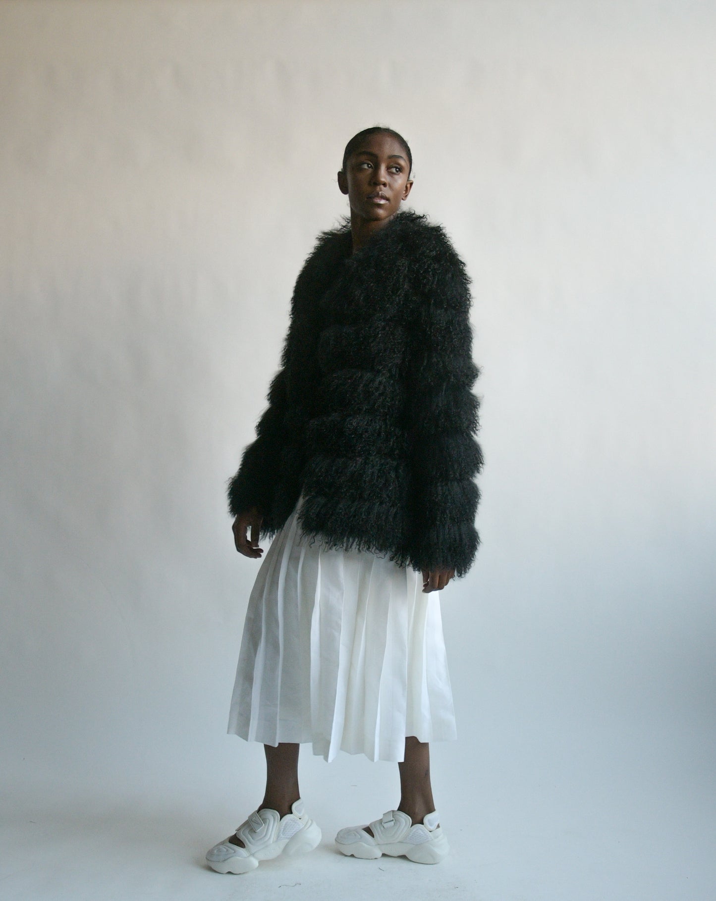 black mongolian lamb coat
