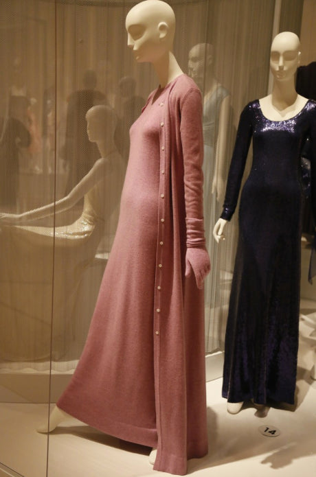 1973 halston ivory cashmere dress
