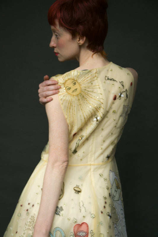 christian dior ss 17 'la roue de la fortune' dress