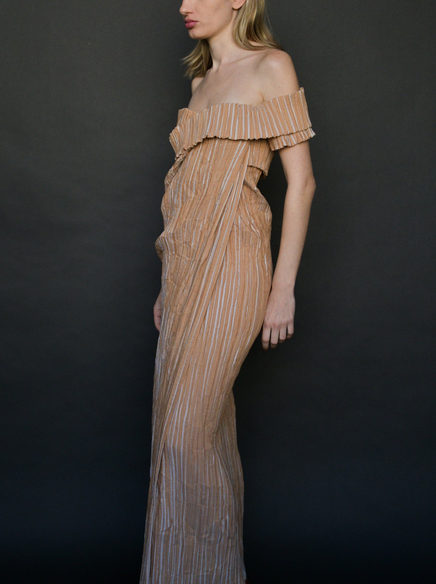 romeo gigli ss 1994 plisse dress