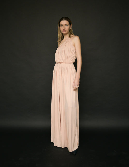 christian dior ss 2019 blush pink pleated dress