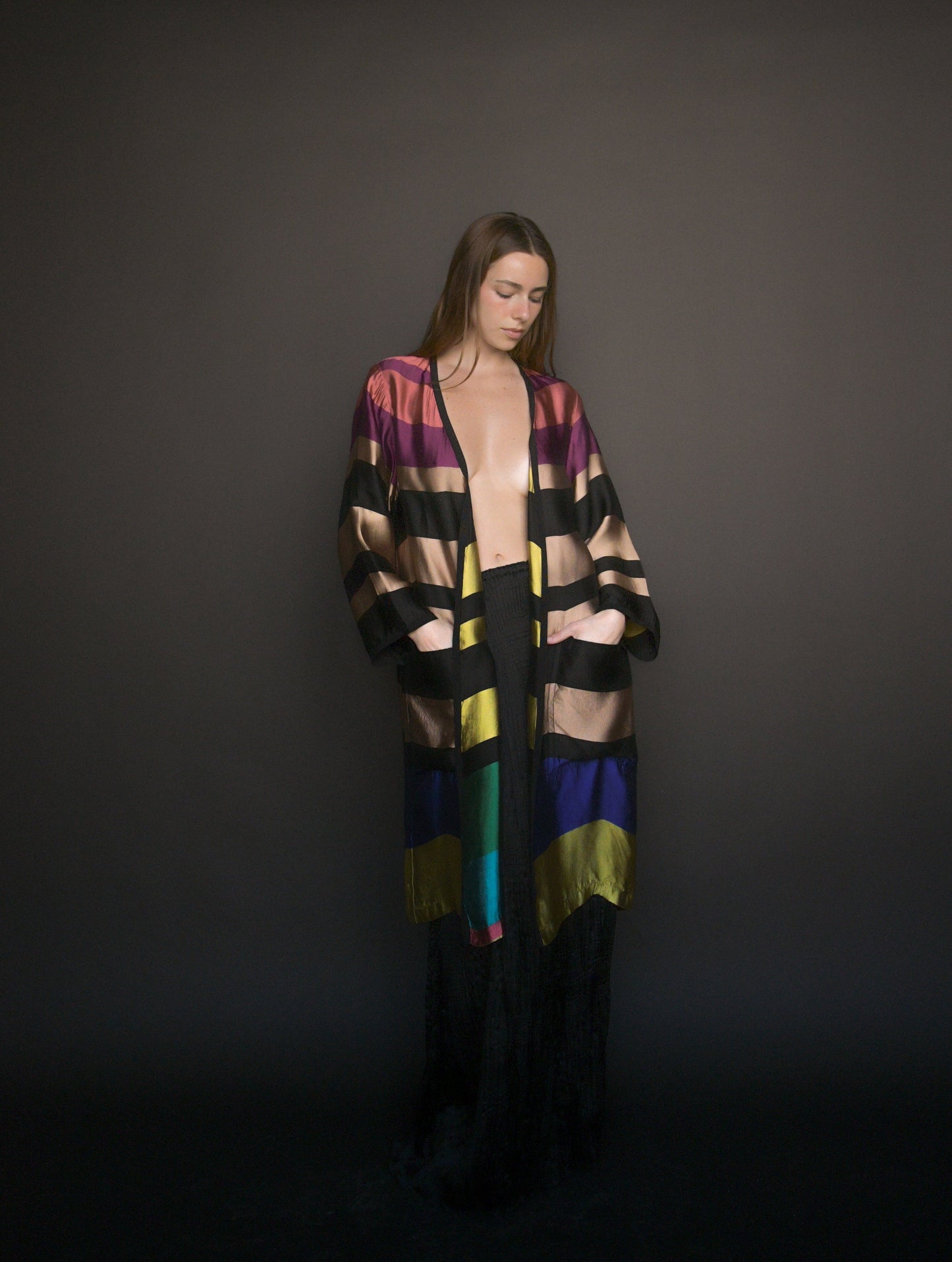 dries van noten ss 2015 reversible striped silk jacket
