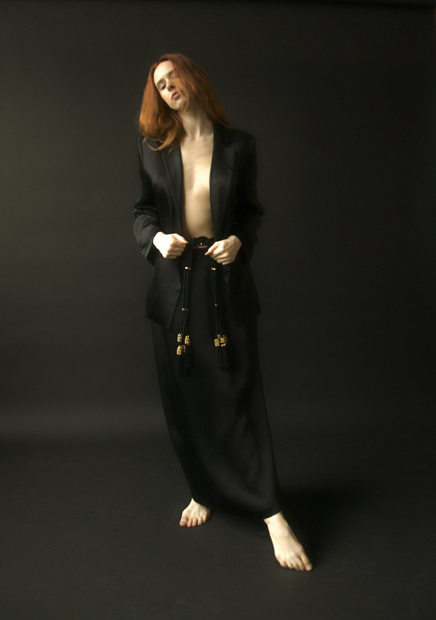 emanuel ungaro black satin tuxedo suit