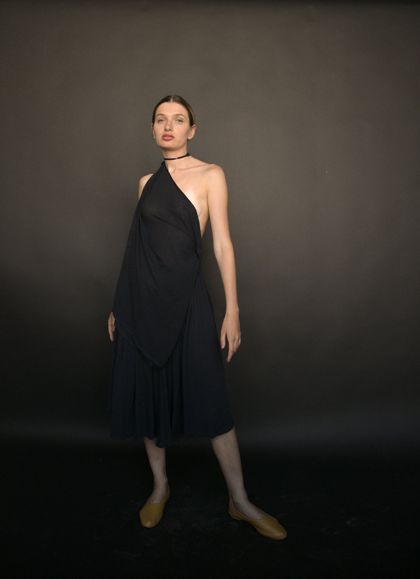 issey miyake convertible halter dress