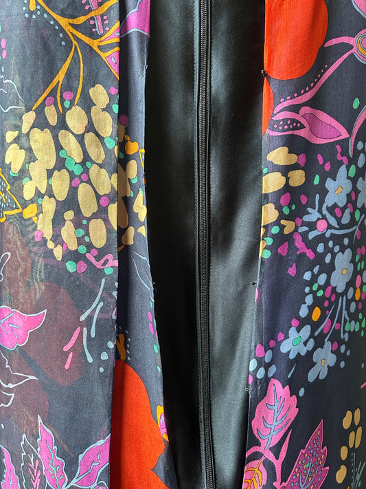 1960s pierre cardin floral circle scarf dress
