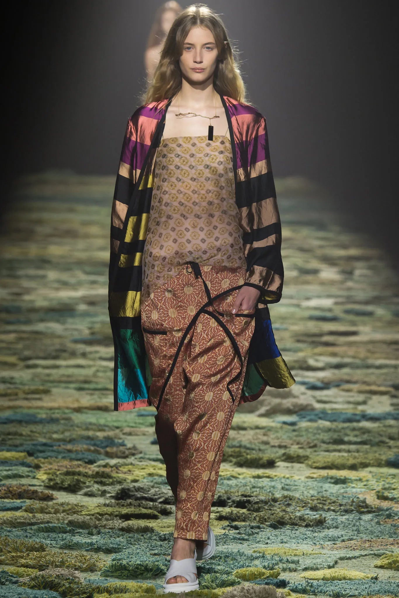dries van noten ss 2015 reversible striped silk jacket
