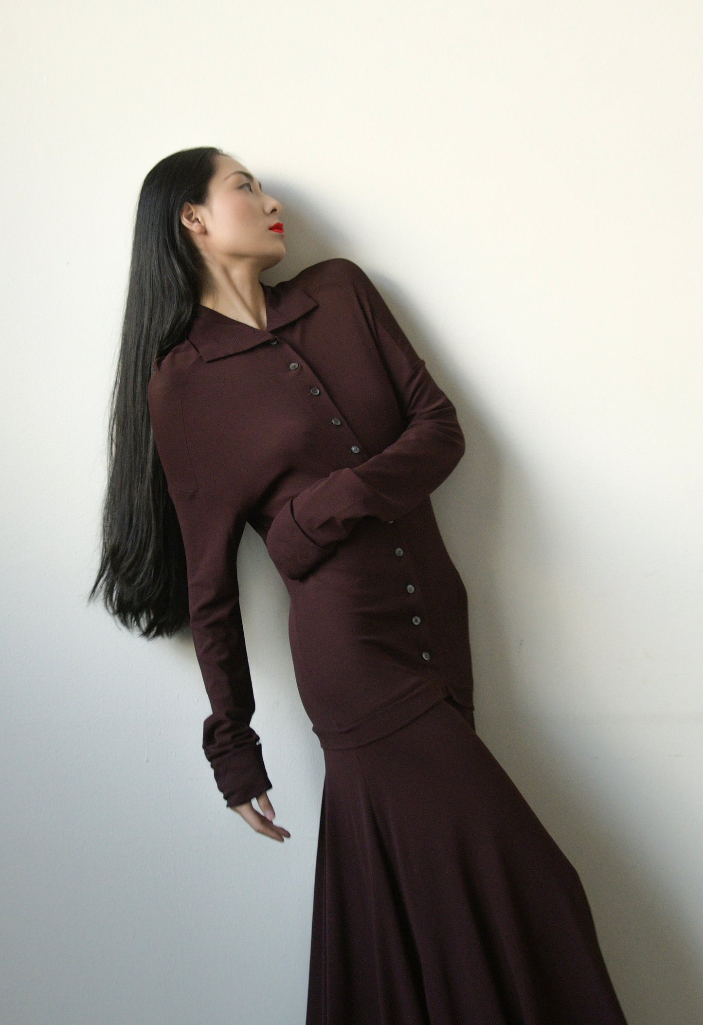 romeo gigli dropwaist jersey dress