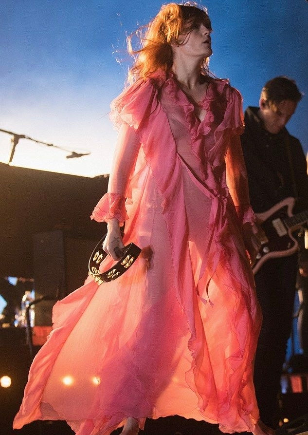 gucci ss 2016 pink silk ruffle dress