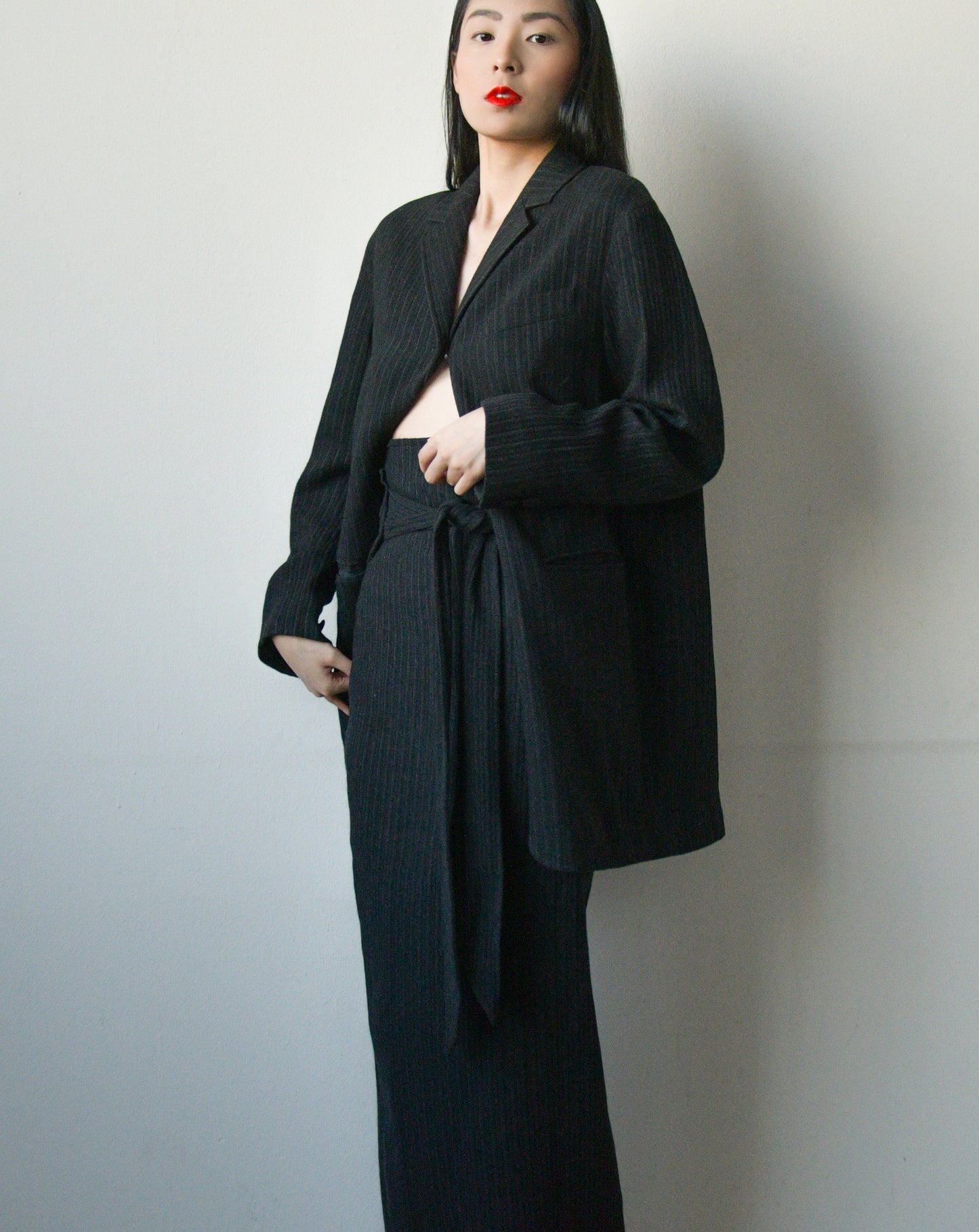 romeo gigli wrap skirt suit