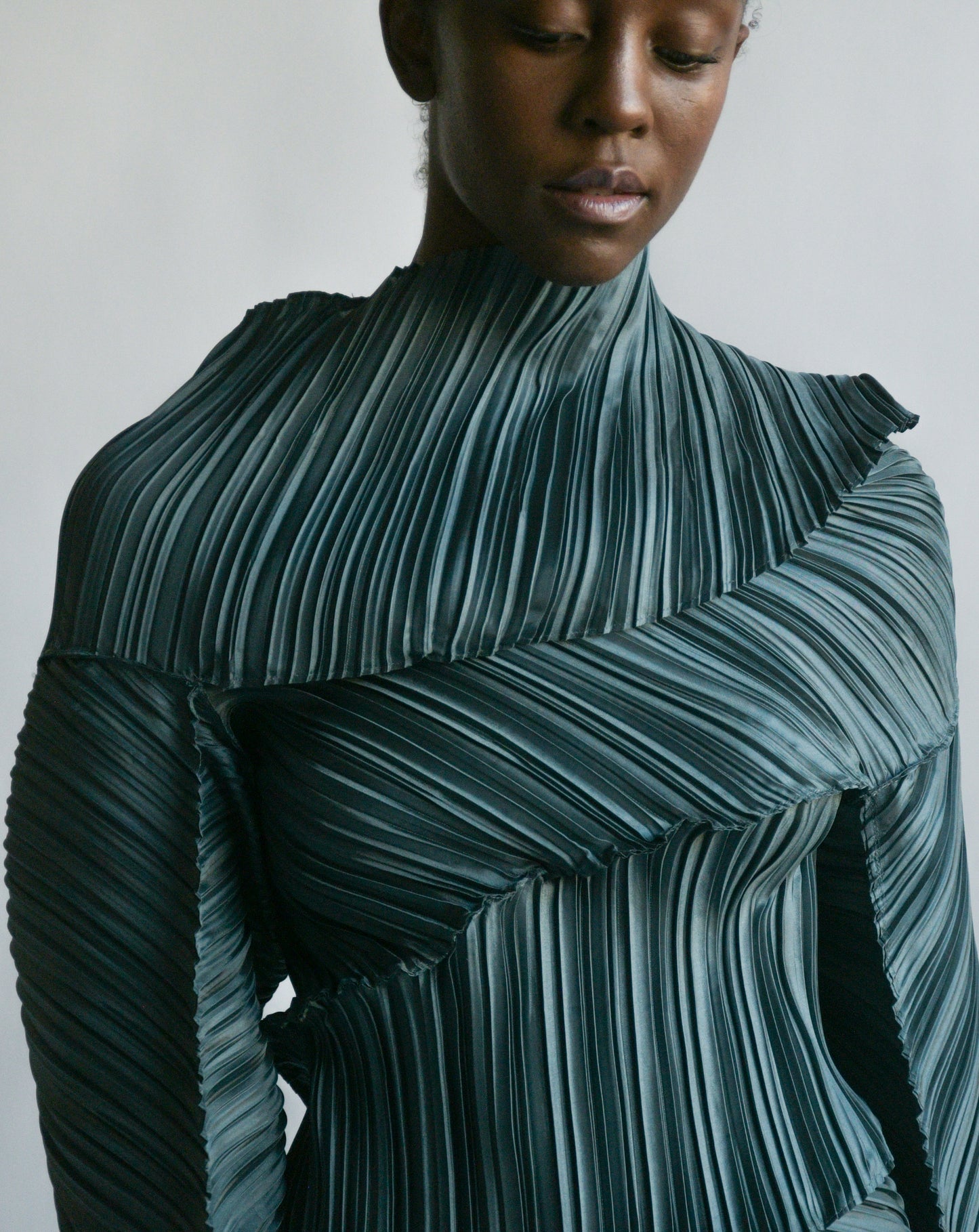 jo buckler architectural plisse top