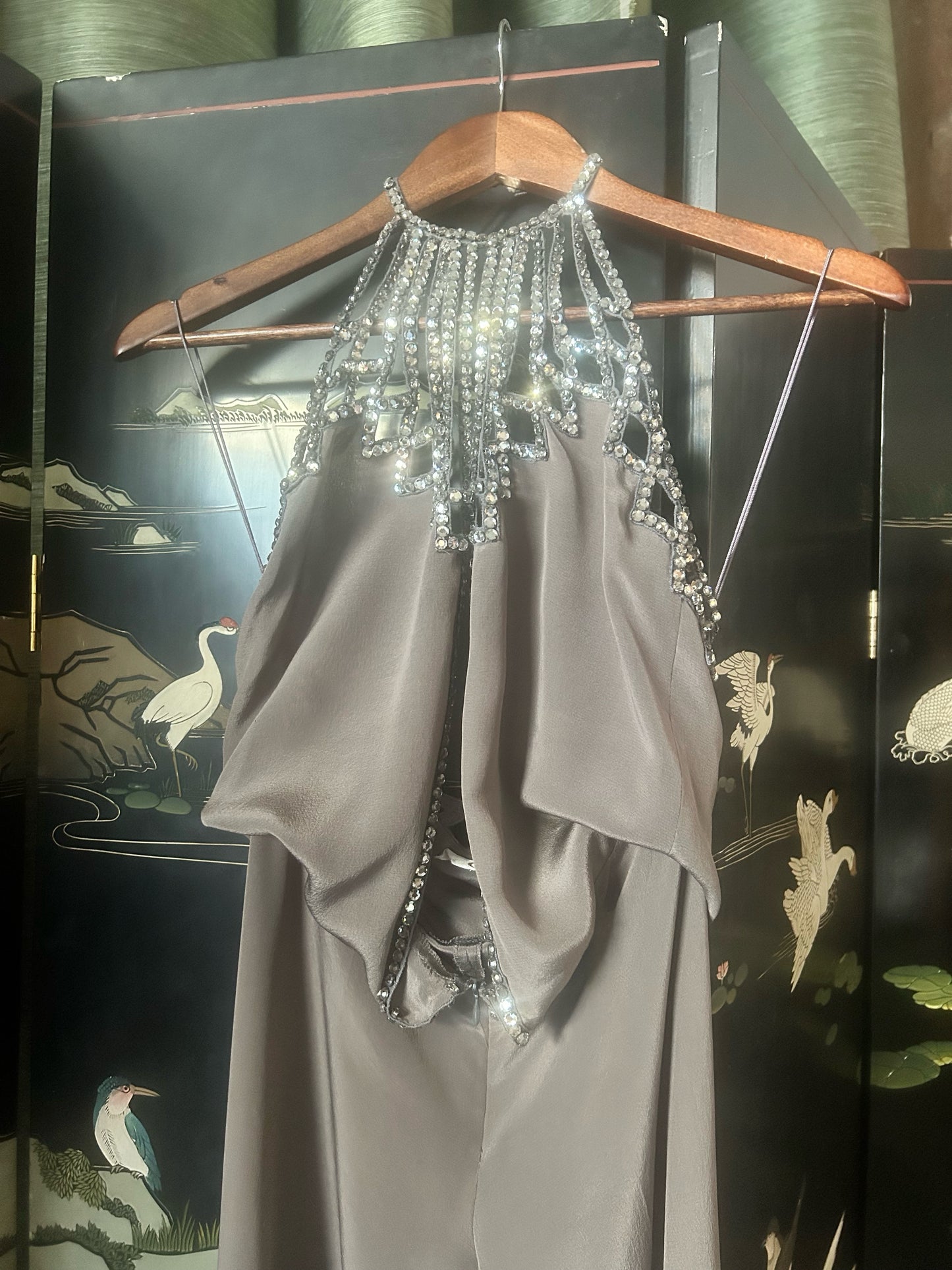 chloe ss 2000 rhinestone jumpsuit