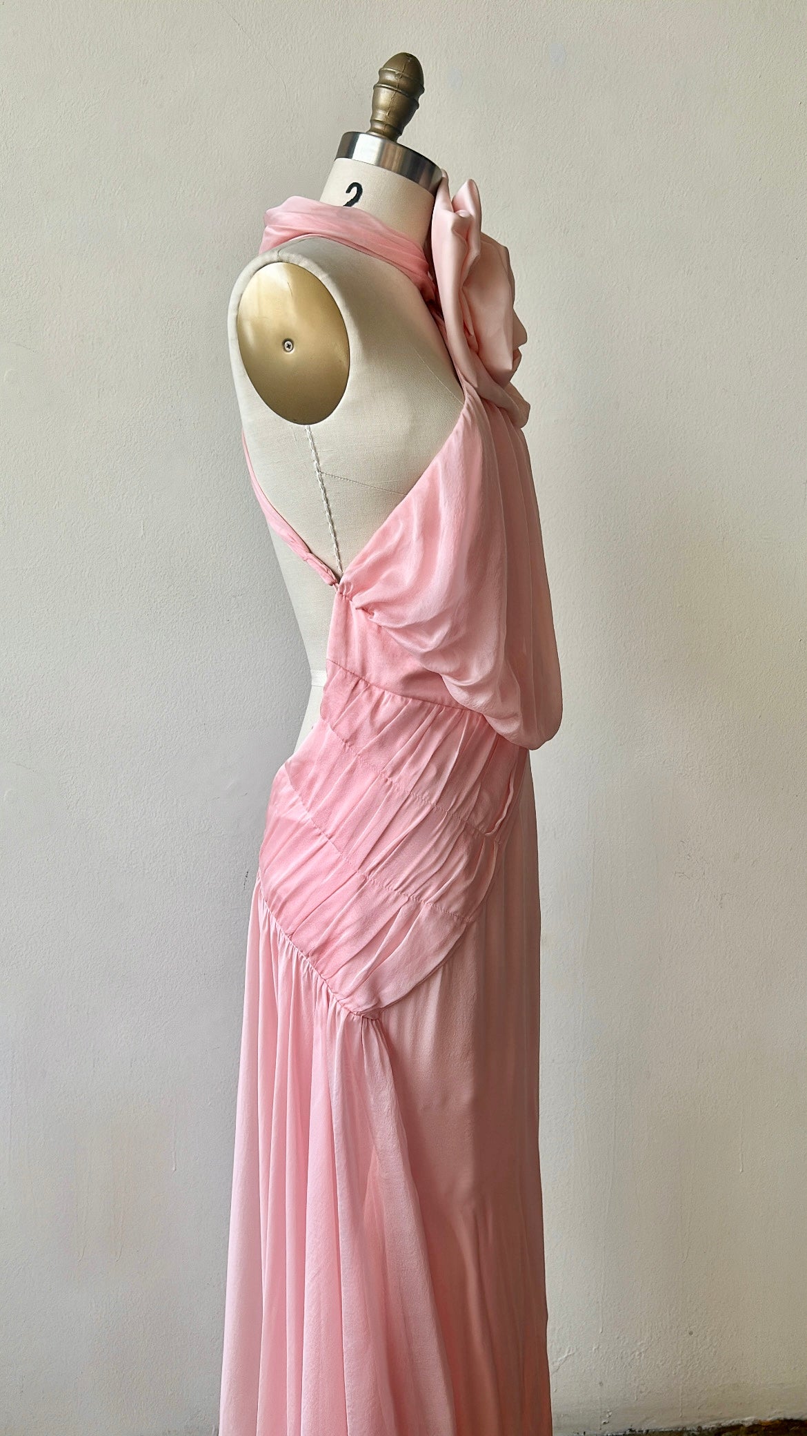 emanuel ungaro 2008 2009 pink silk chiffon gown