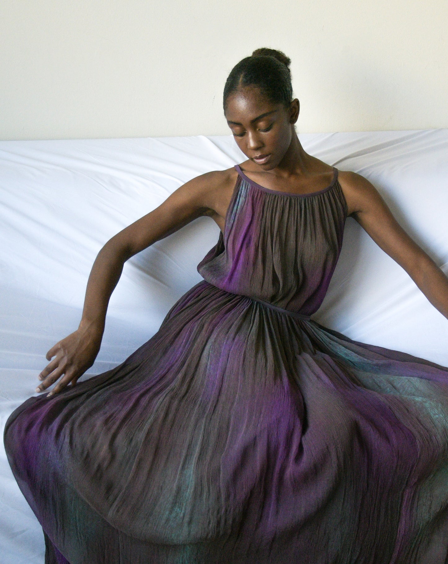 patricia lester silk ombre skirt set ensemble