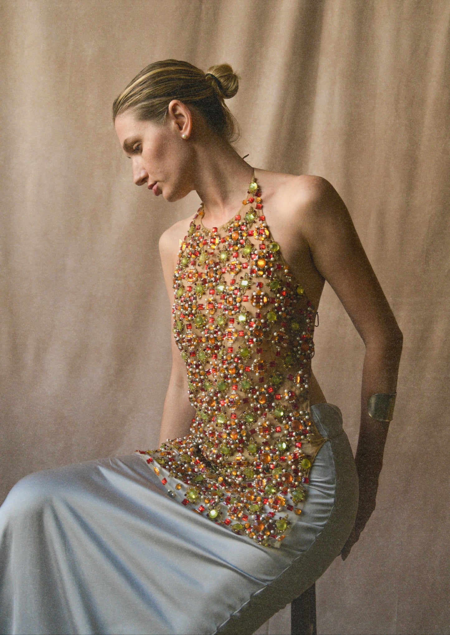 gianfranco ferre spring summer 2006 jeweled embellished backless top