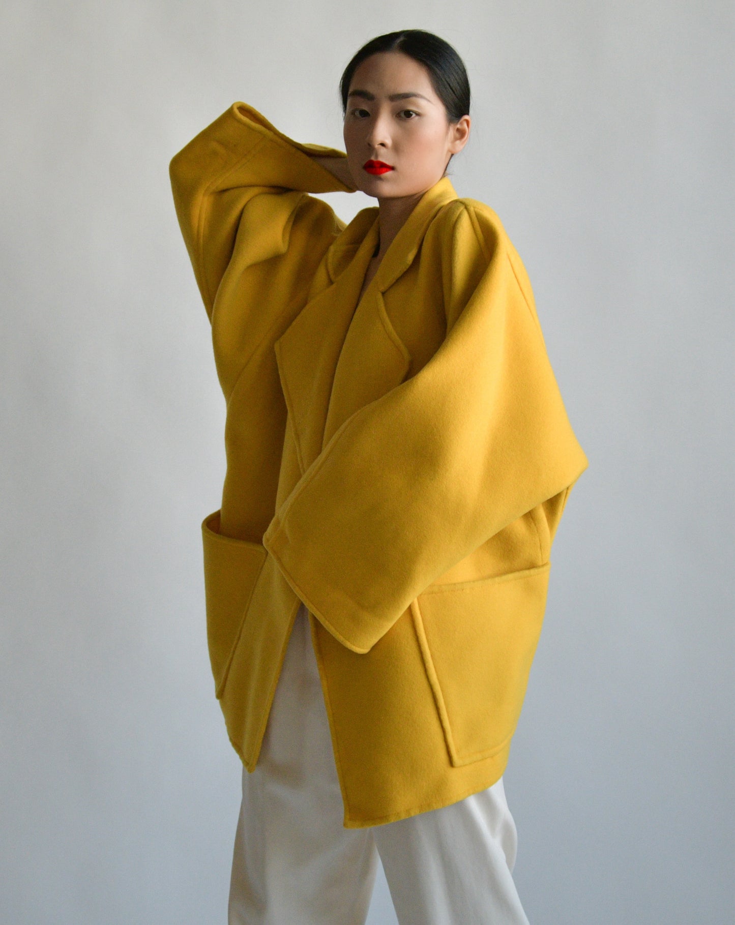 gianfranco ferre yellow coat