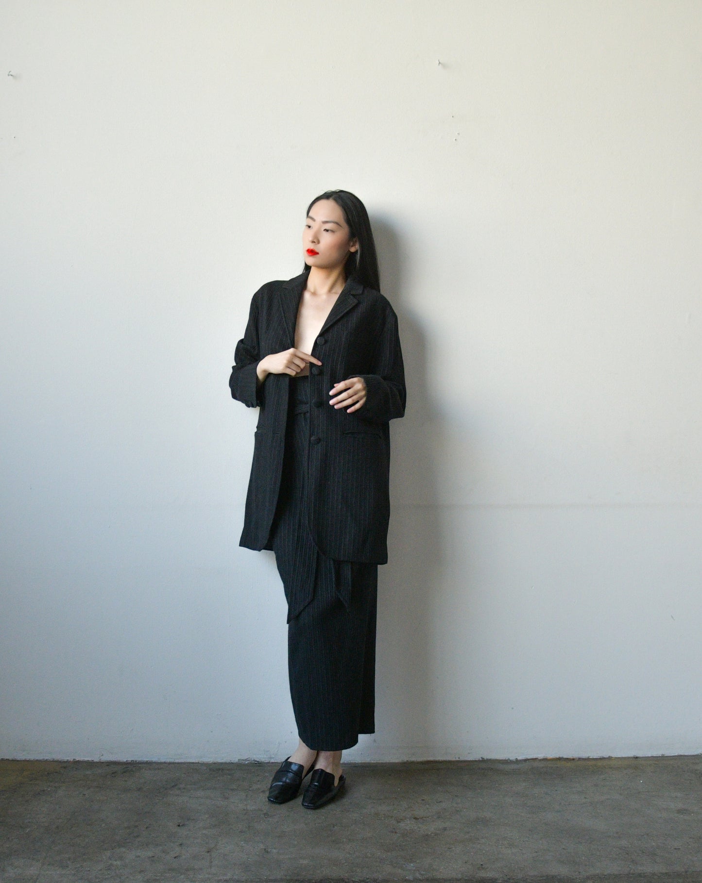 romeo gigli wrap skirt suit