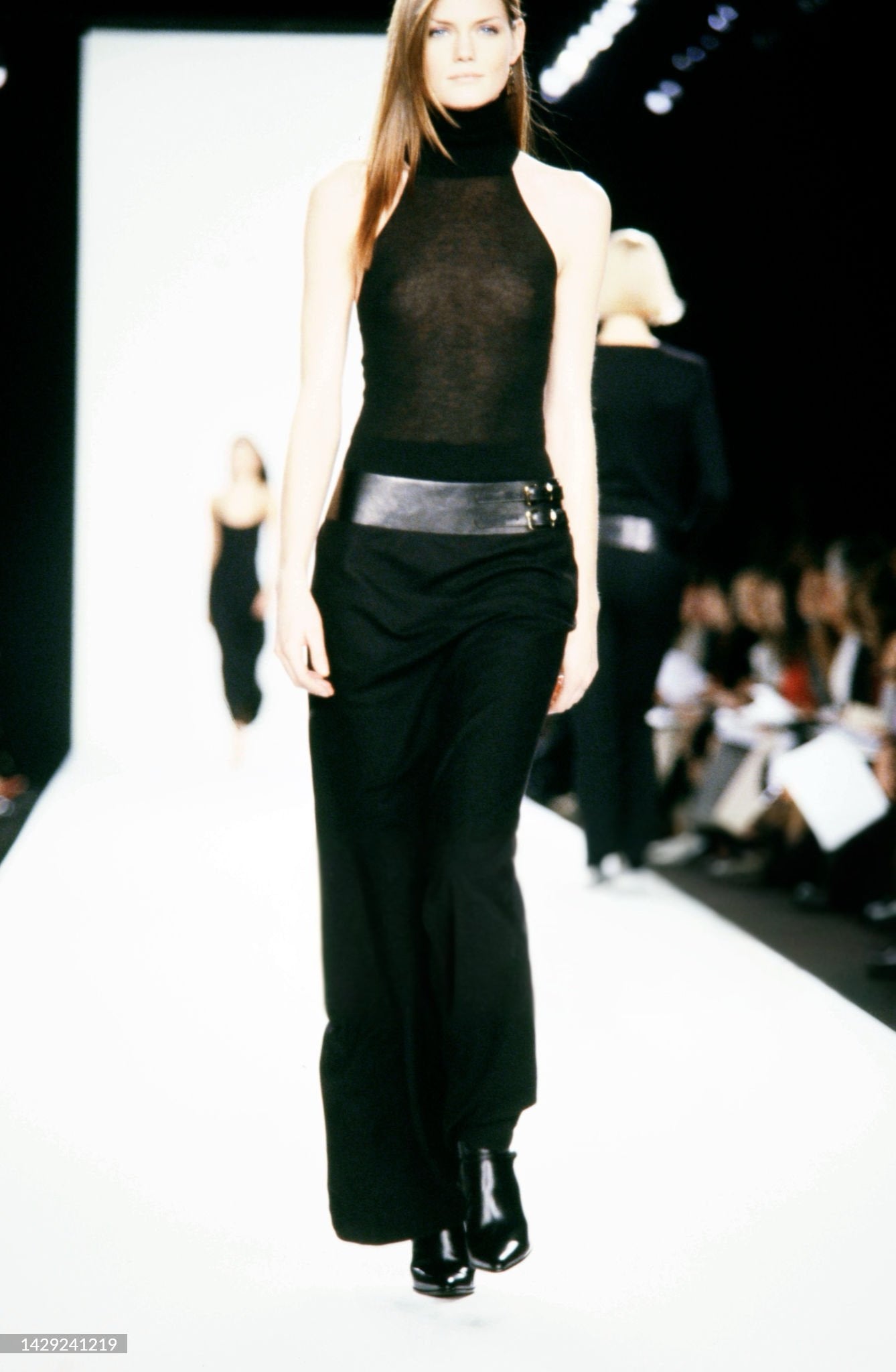 ralph lauren collection fall 2001 belt buckle skirt