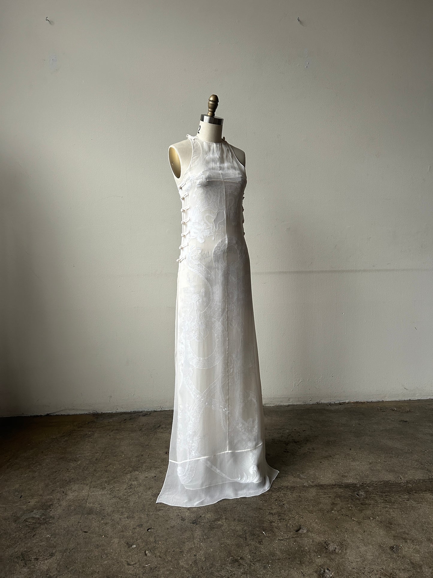 emilio pucci by peter dundas white silk embellished layered dress