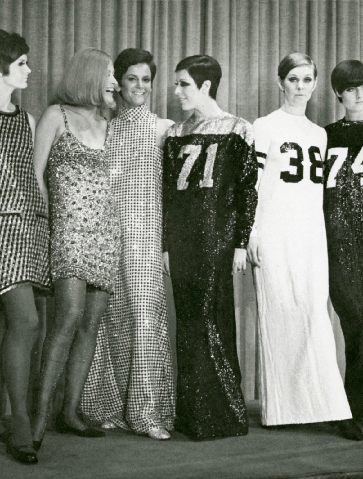 geoffrey beene 1960s sequin column dress