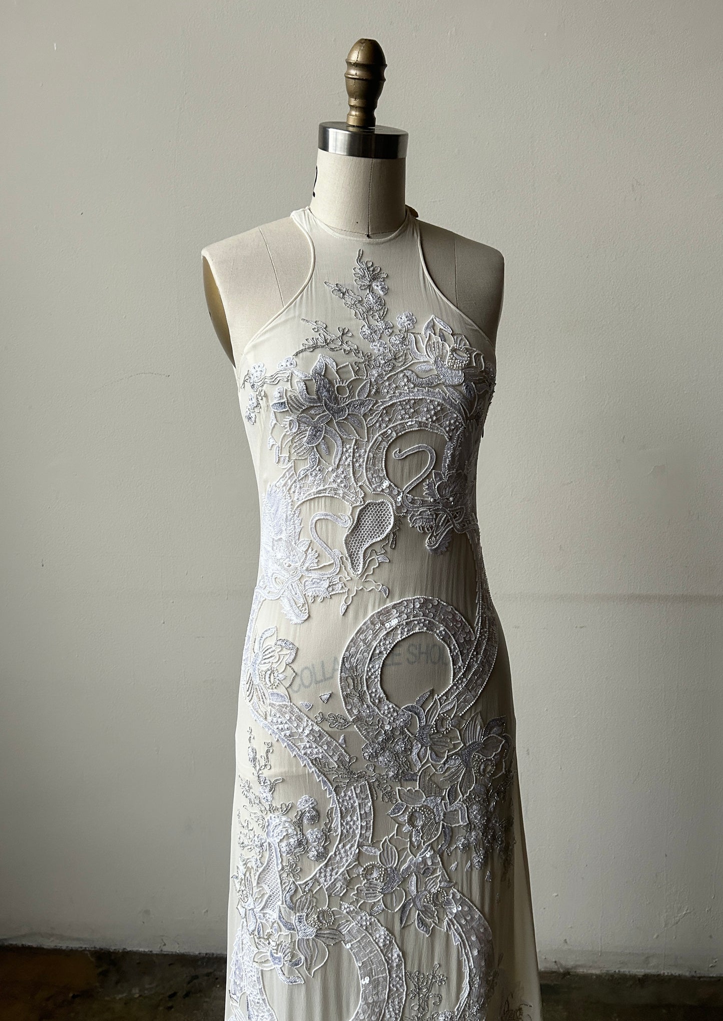 emilio pucci by peter dundas white silk embellished layered dress