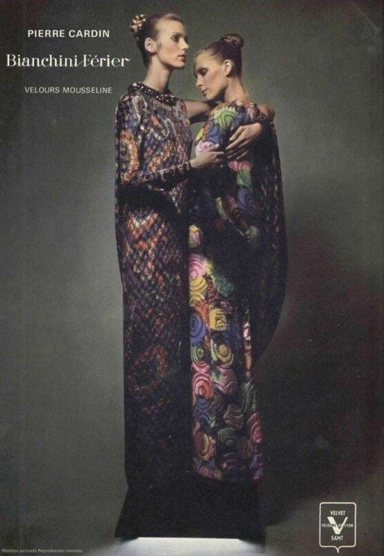 1960s pierre cardin floral circle scarf dress