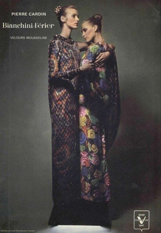 1960s pierre cardin floral circle scarf dress