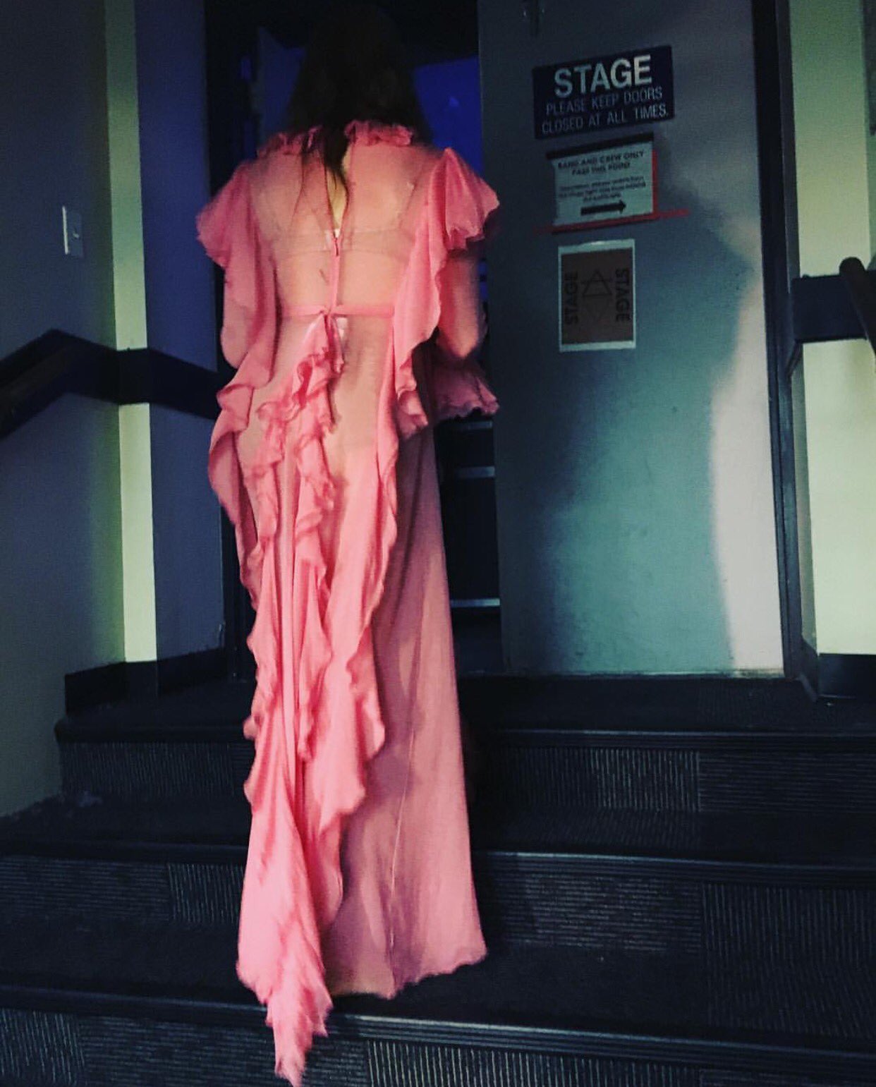 gucci ss 2016 pink silk ruffle dress