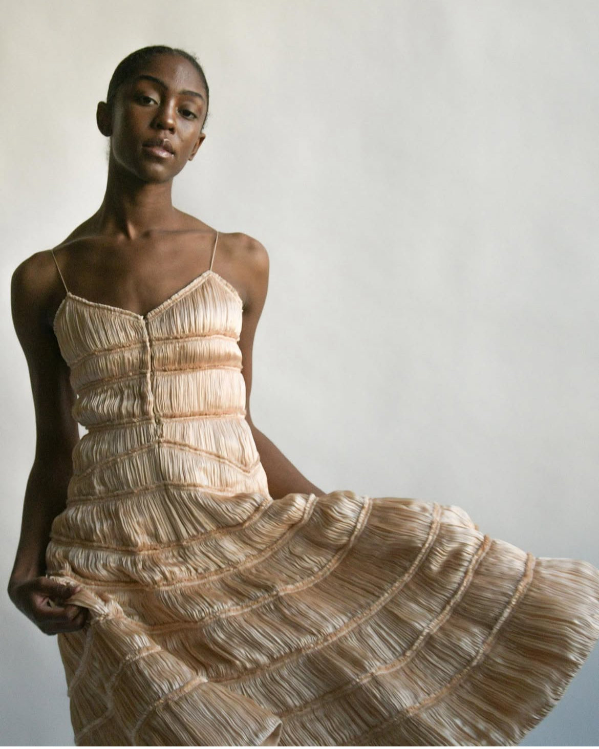 reserved isabel toledo silk charmeuse ruched dress