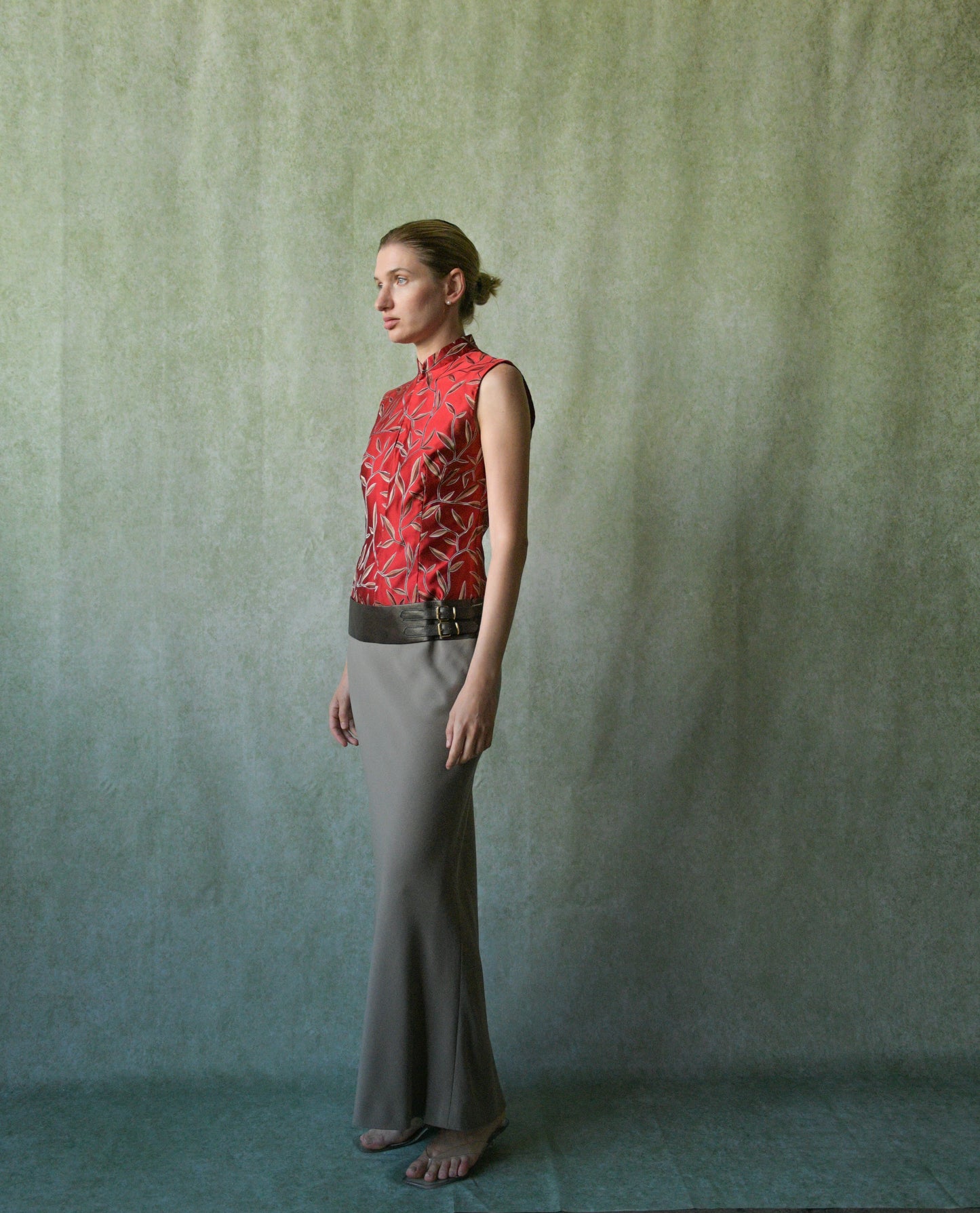 ralph lauren collection fall 2001 belt buckle skirt