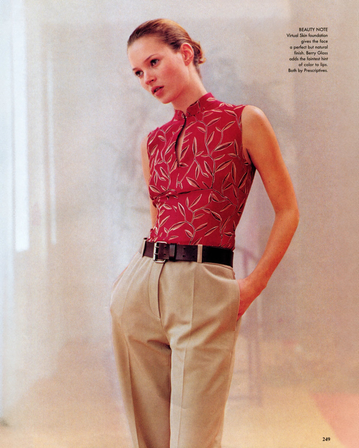 prada spring 1997 red silk vine chinoiserie dress