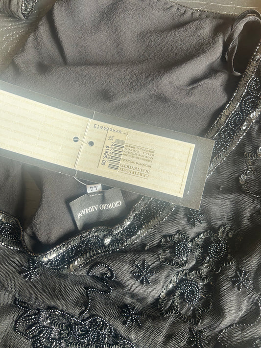 giorgio armani floral bead embellished top