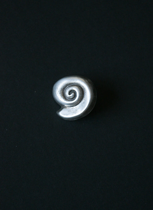 sterling silver coiled shell earrings