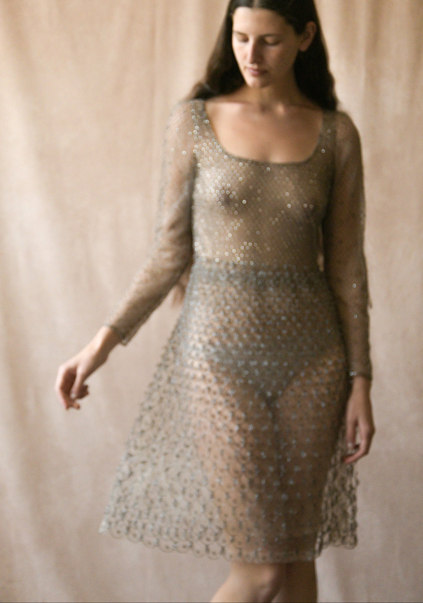valentino rhinestone and bead embellished dress