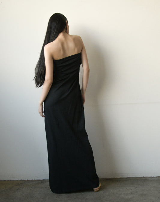 jil sander black gown
