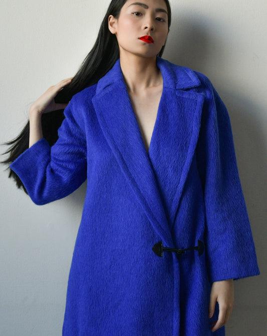 genny royal blue toggle coat