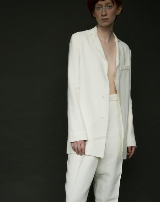 lanvin white pant suit