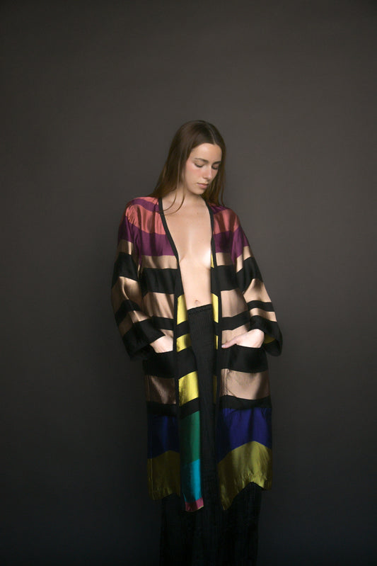 dries van noten ss 2015 reversible striped silk jacket